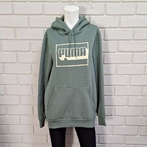 Puma Eucalytus Green Pullstring Hoodie W/Kangroo Pocket. Size Medium NWT